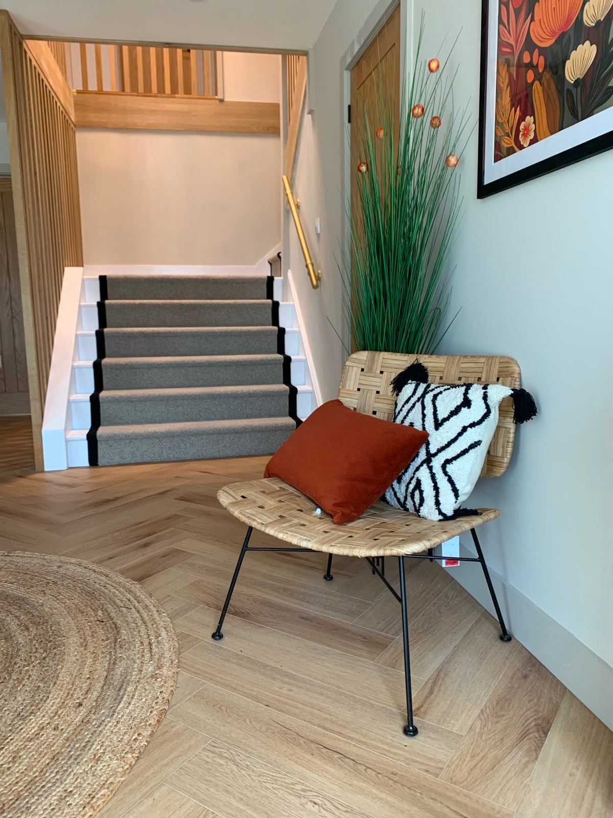 Stair Runners with chair infront